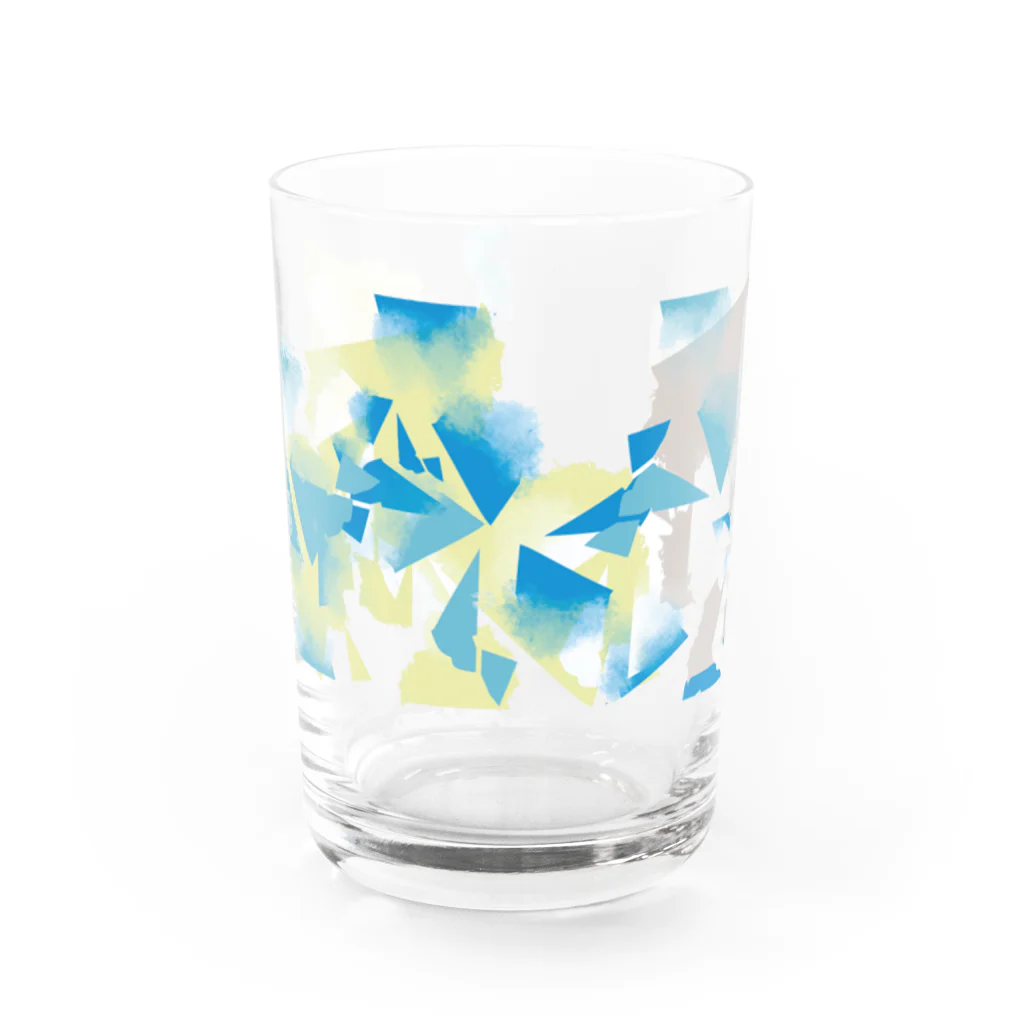 深夜の山奥の氷の花 Water Glass :front