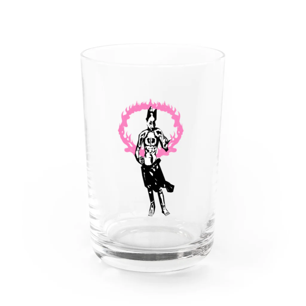 Danke Shoot Coffeeのコンコンコン金剛力士像（阿） Water Glass :front