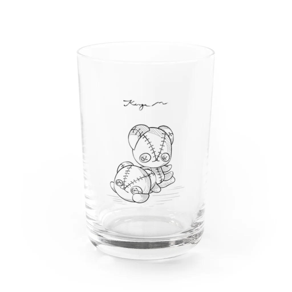 KingaMの手描き風KingaM Water Glass :front