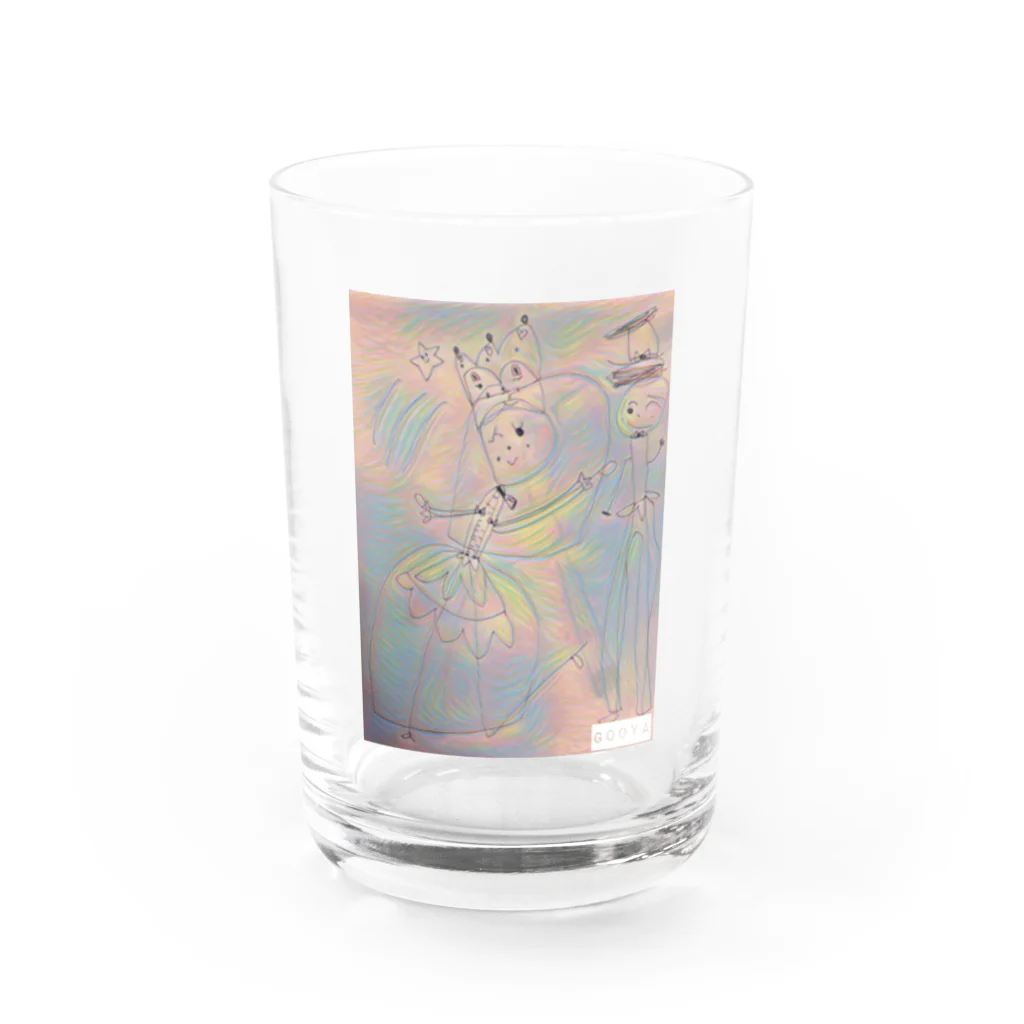 ゴーヤの気まぐれのお姫さまと王子さま Water Glass :front