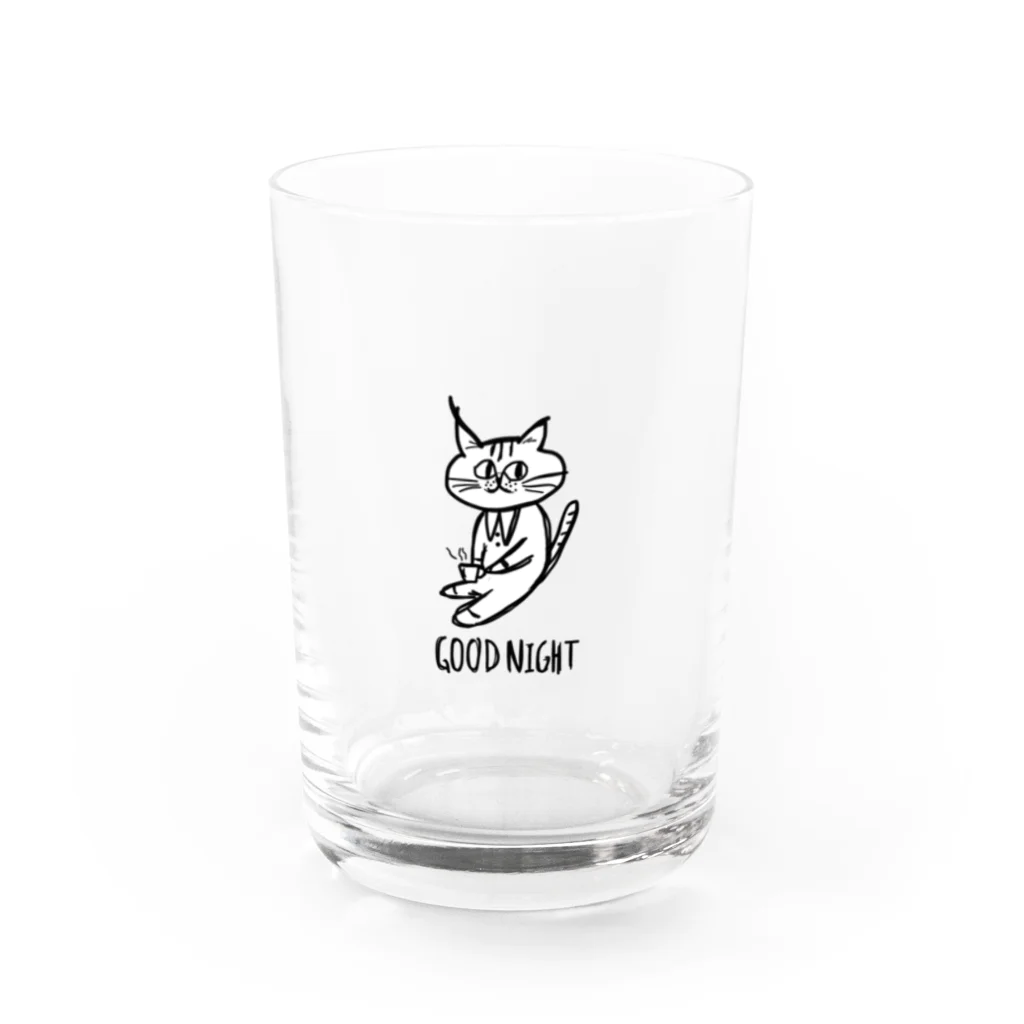 猫(gnp)の珈琲にうるさい猫 Water Glass :front