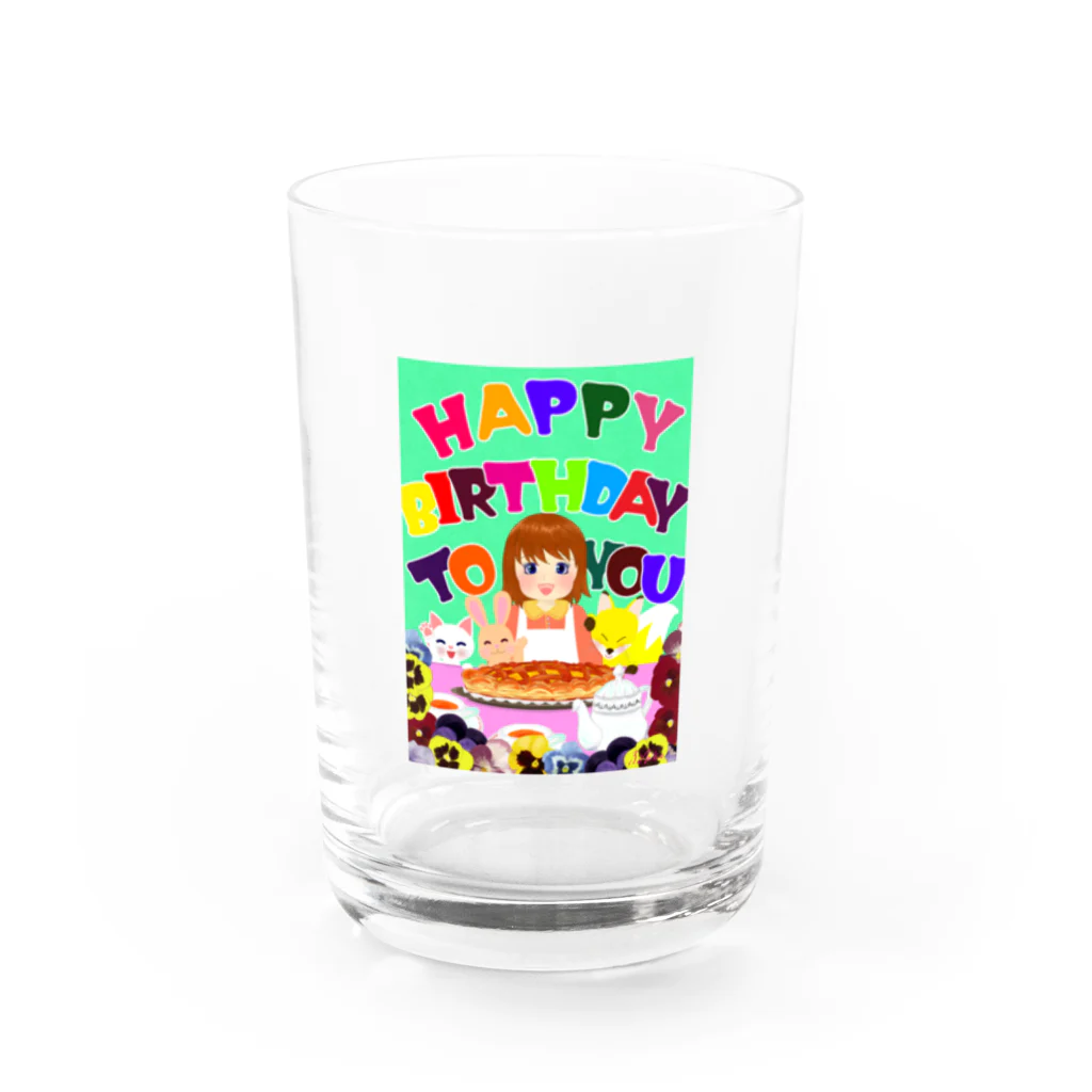 asahiyoruaのハッピーバースデー🎉 Water Glass :front