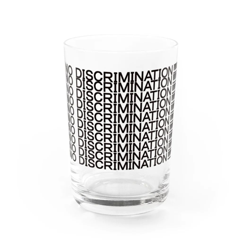 ヒラエイのNO DISCRIMINATION Water Glass :front