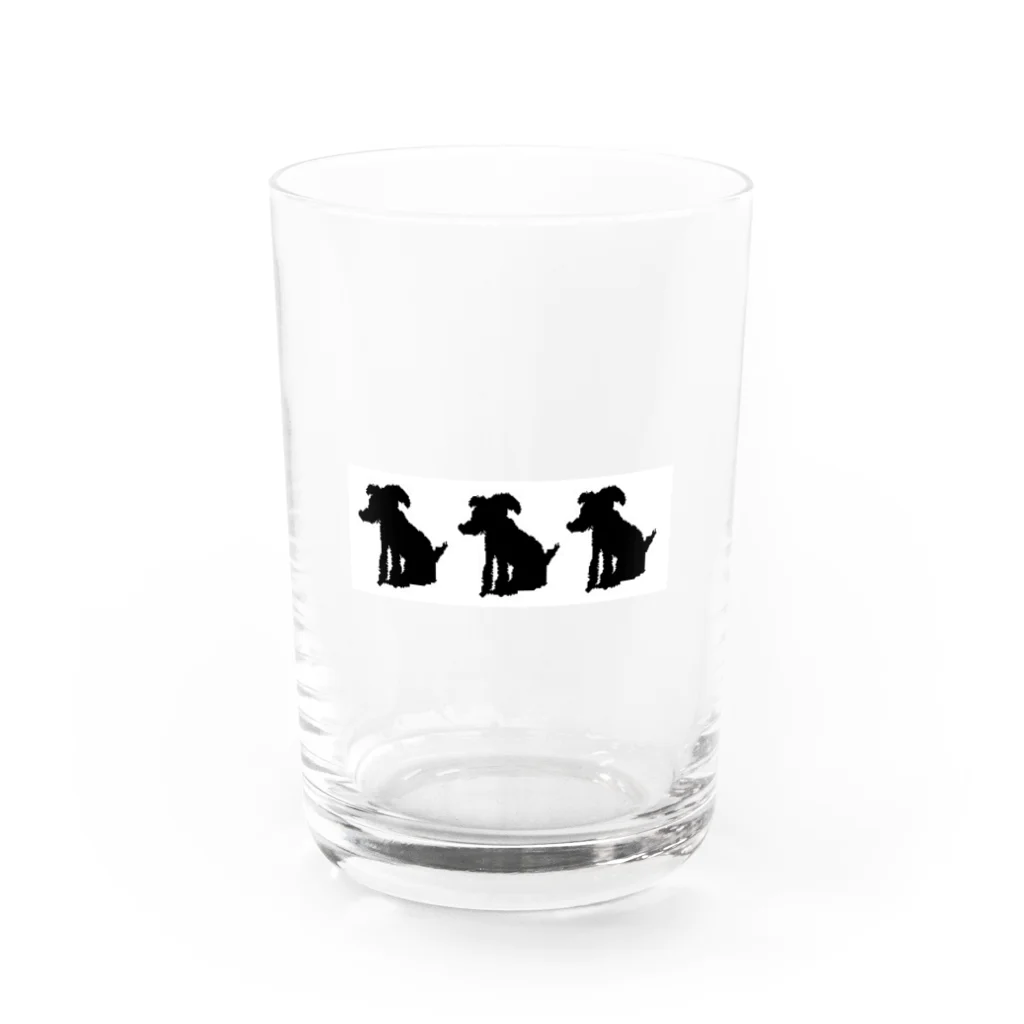 アメリカンベース の愛犬　絵画 Water Glass :front