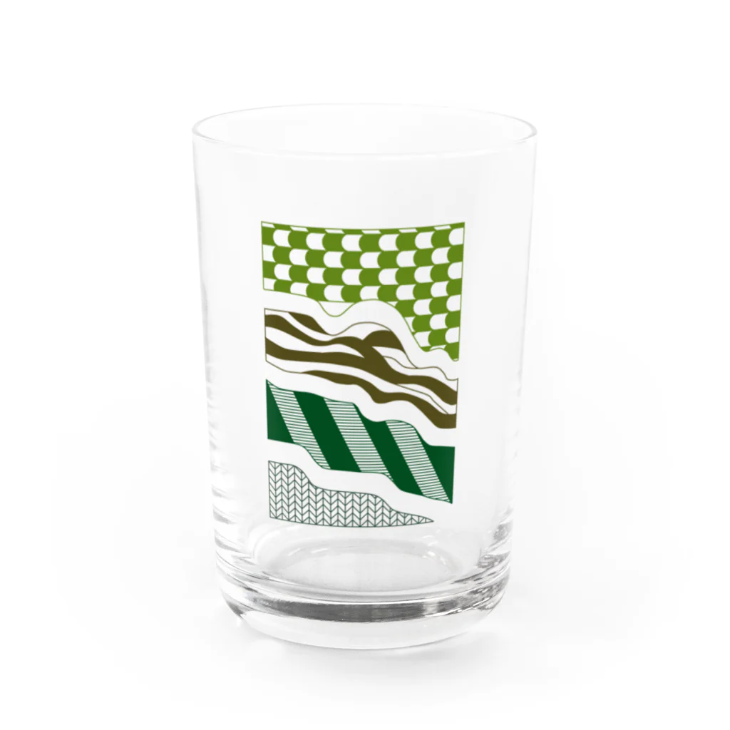 かもしれない堂の草層藻想からなるグラス Water Glass :front