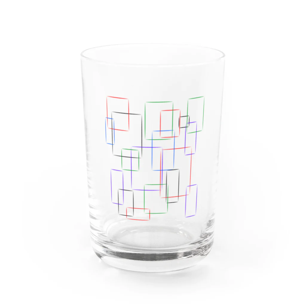 しめじのエモ散らかした模様 Water Glass :front