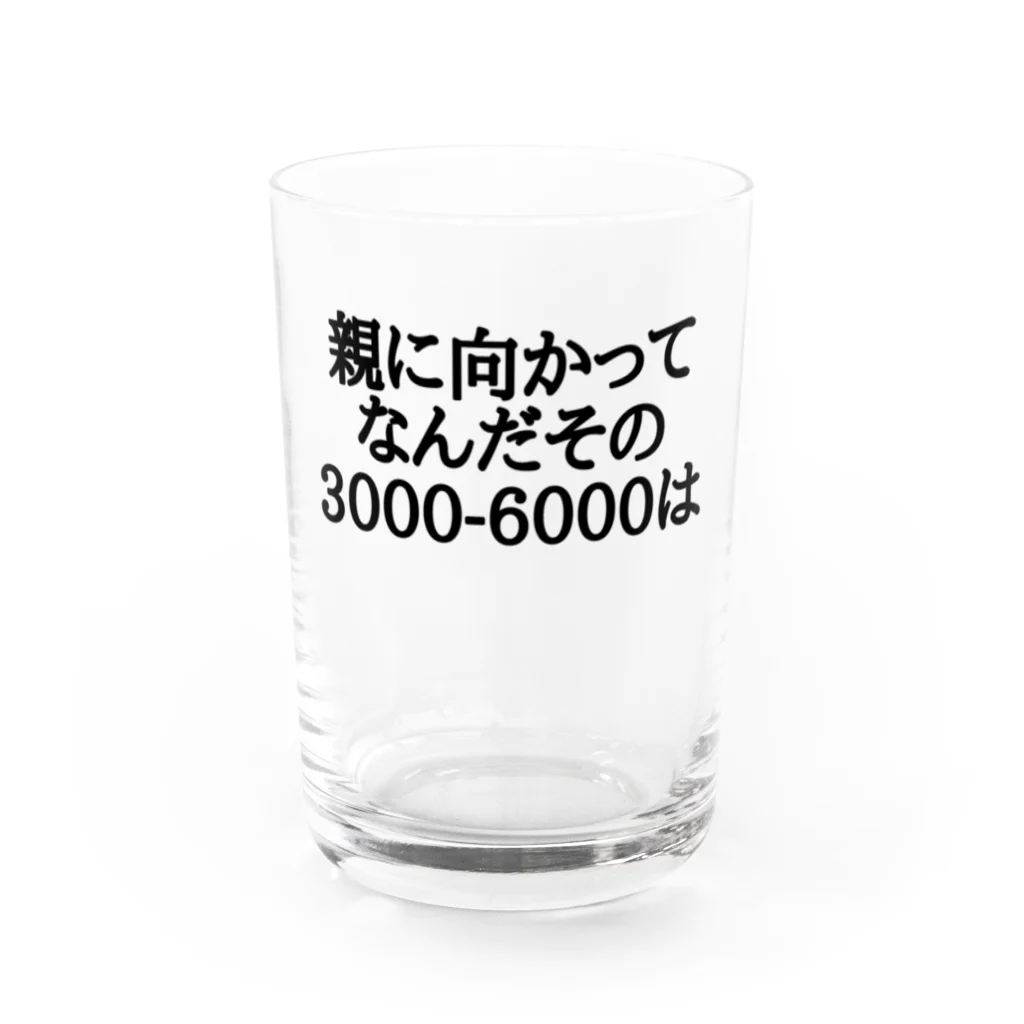 パブジワの親に向かってなんだその3000-6000は Water Glass :front