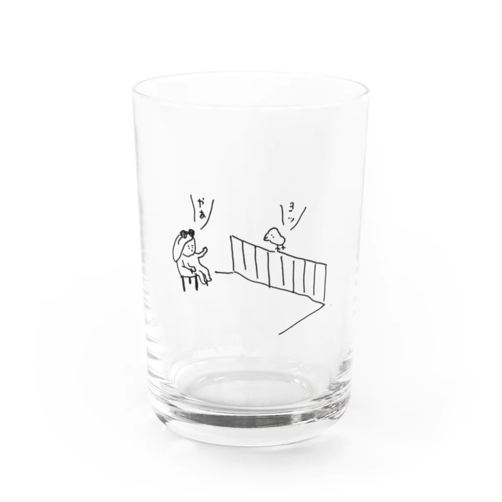 ニーニーショプのﾖｯ Water Glass :front