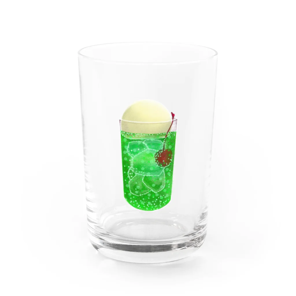 ファンシーショップ Torinikuのメロンクリームソーダ Water Glass :front