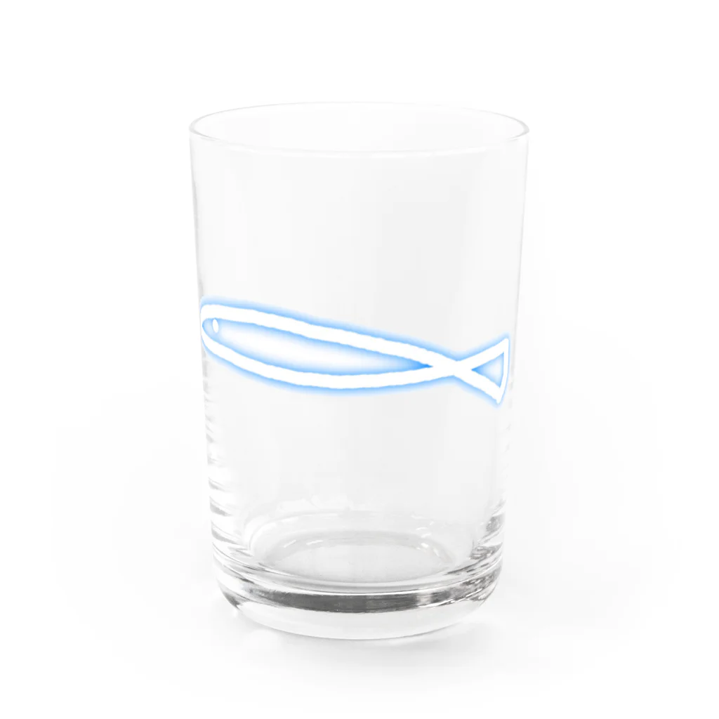 Cyber⭐︎Blueのサイバーサンマ Water Glass :front