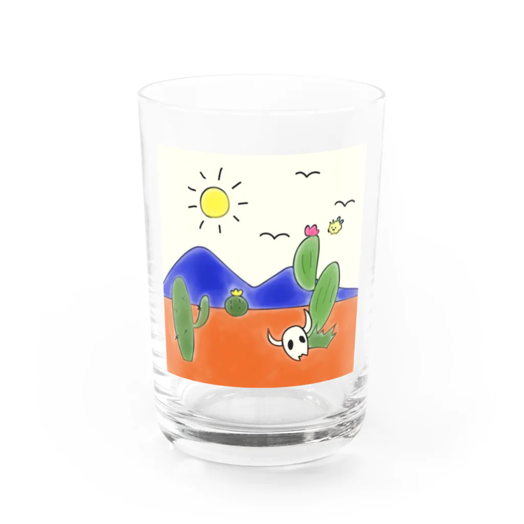 クマバチゴルフ倶楽部のクマバチとメキシカンタイル Water Glass :front