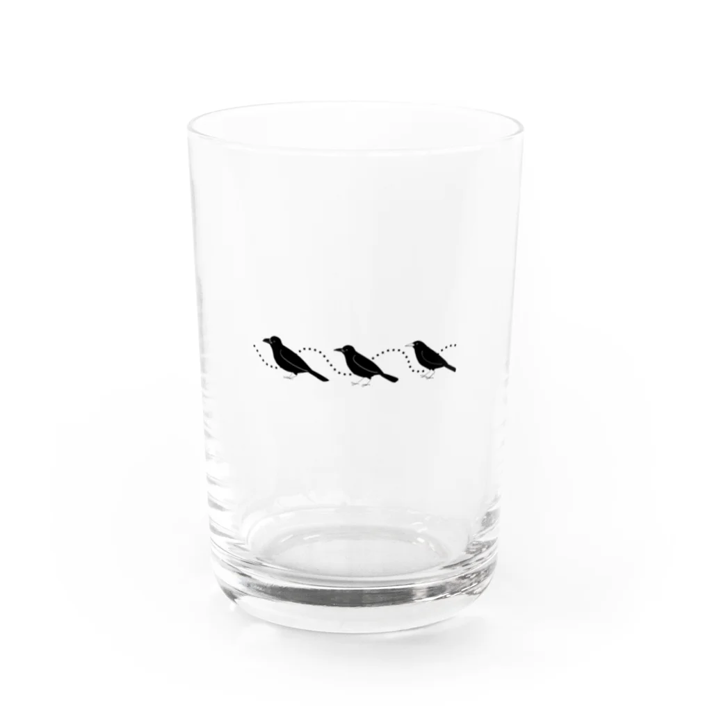 たまごの木の3カラス Water Glass :front