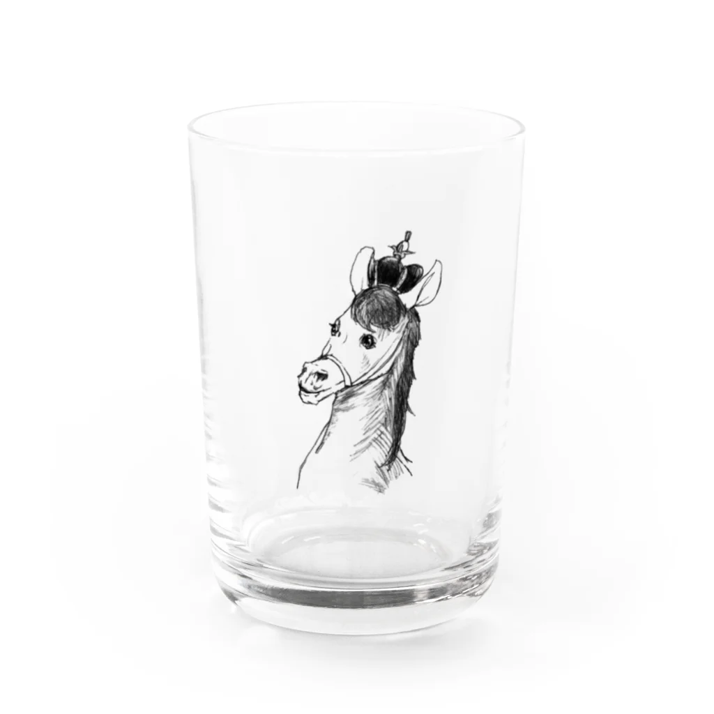 MOMODAMONのエリザベス、馬。 Water Glass :front