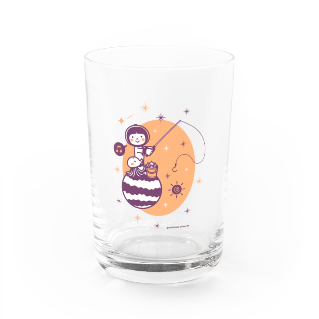 ミニマムユニヴァース@SUZURIのAstronauts - Fishing Water Glass :front