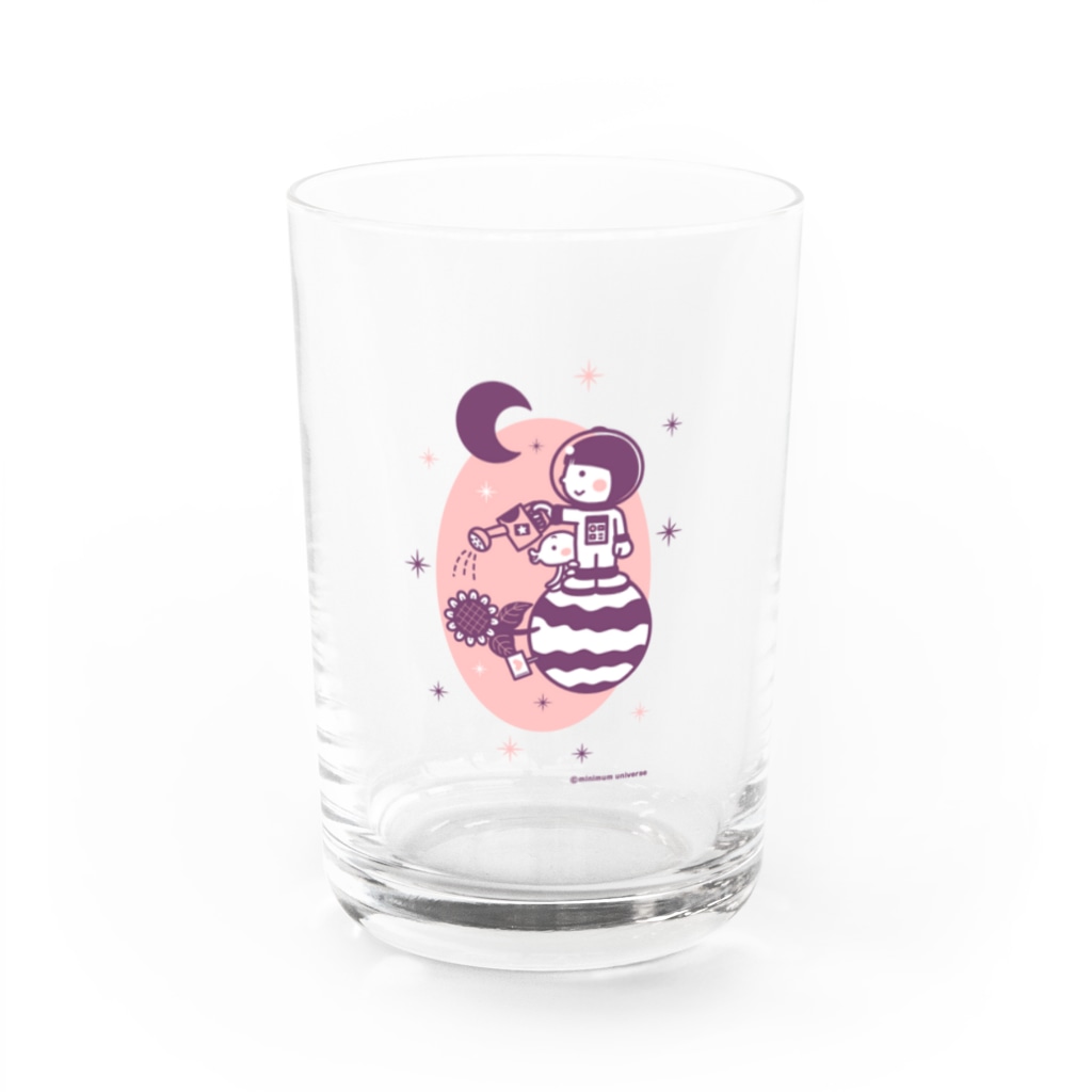 ミニマムユニヴァース@SUZURIのAstronauts - Flower Water Glass :front