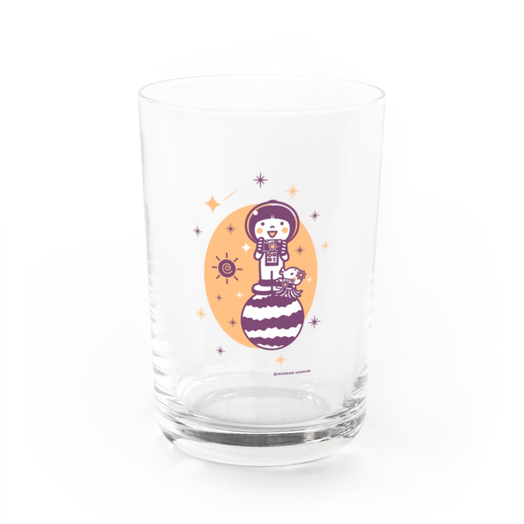 ミニマムユニヴァース@SUZURIのAstronauts - Camera Water Glass :front
