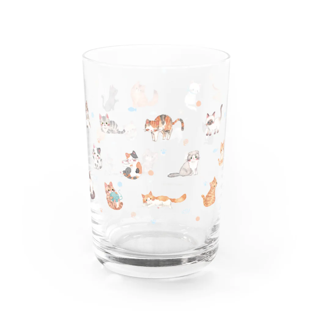 すずきいときちの水彩にゃんこ Water Glass :front