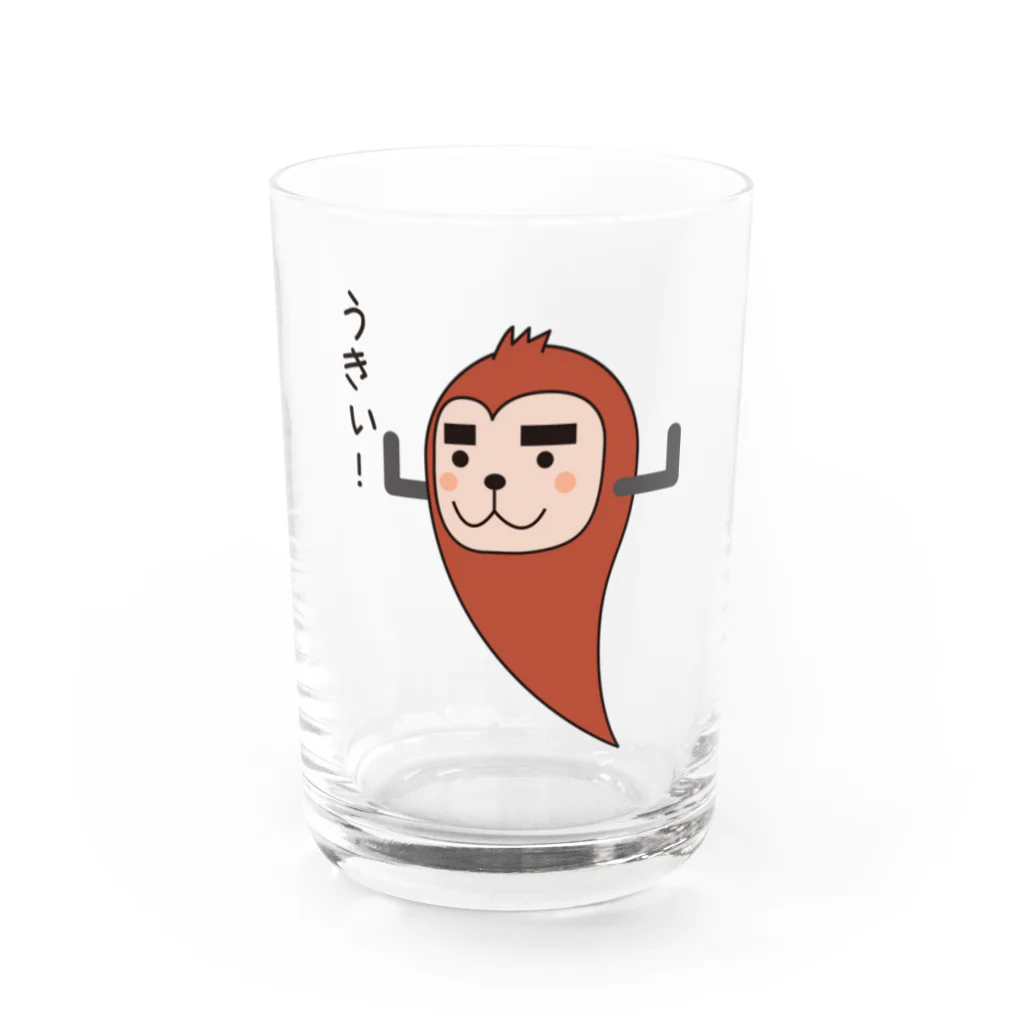 ふんがふんがショップ（仮）のオバ猿（えん） Water Glass :front