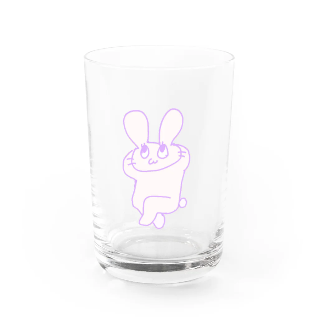 ふいの偉そうにしているうさぎさん Water Glass :front