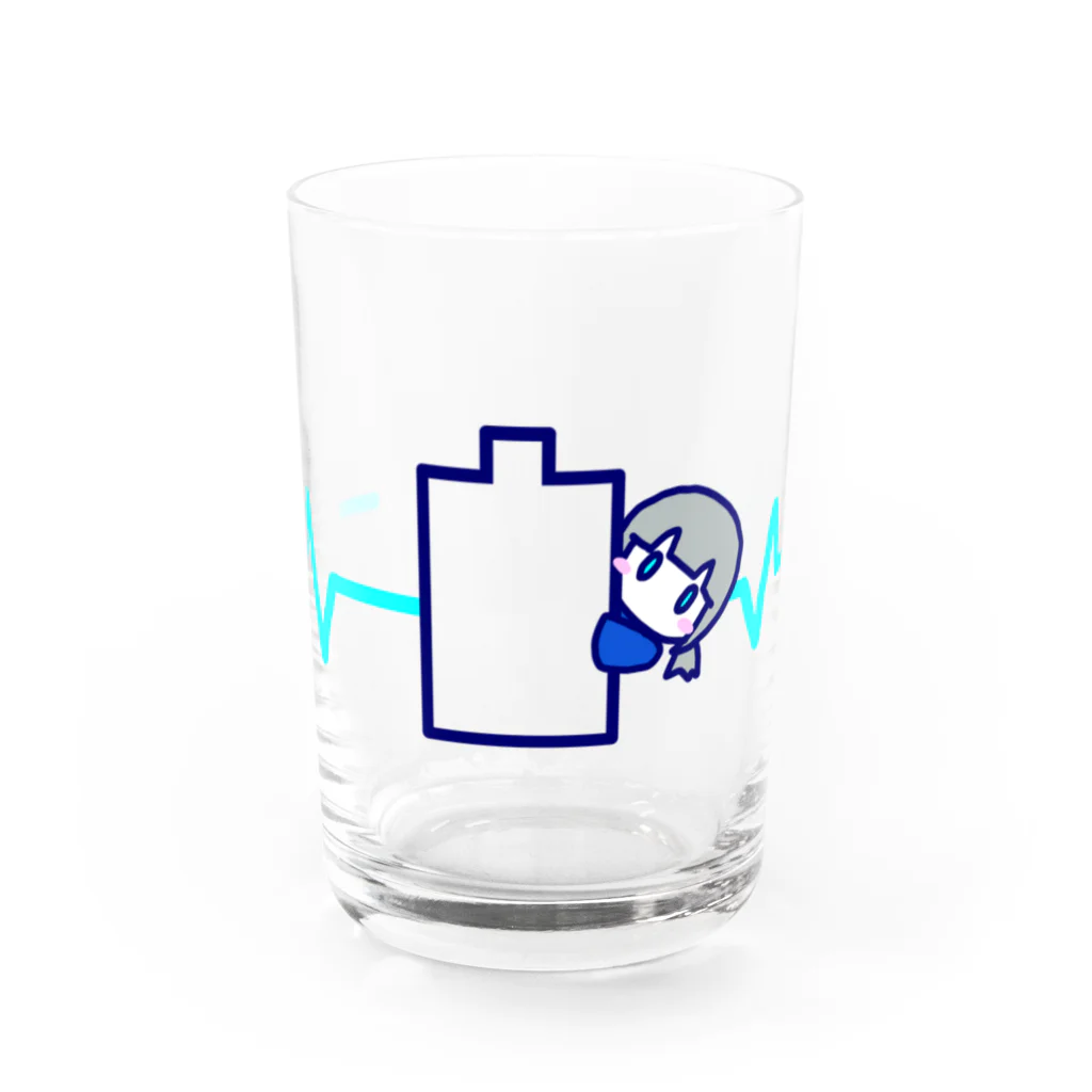 リコペマのグラス： 充電 グラス前面