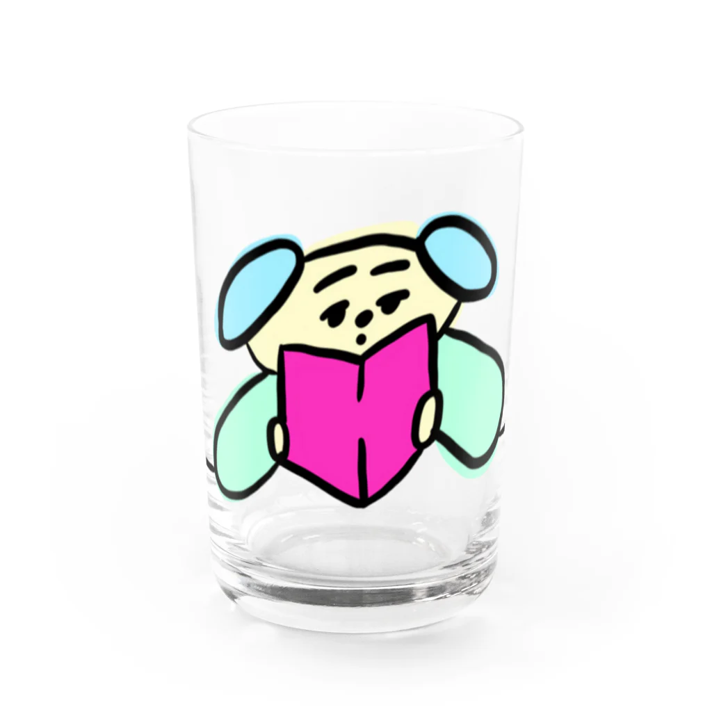 おかずぱんつ　(OKP)の本読むいぬくん Water Glass :front