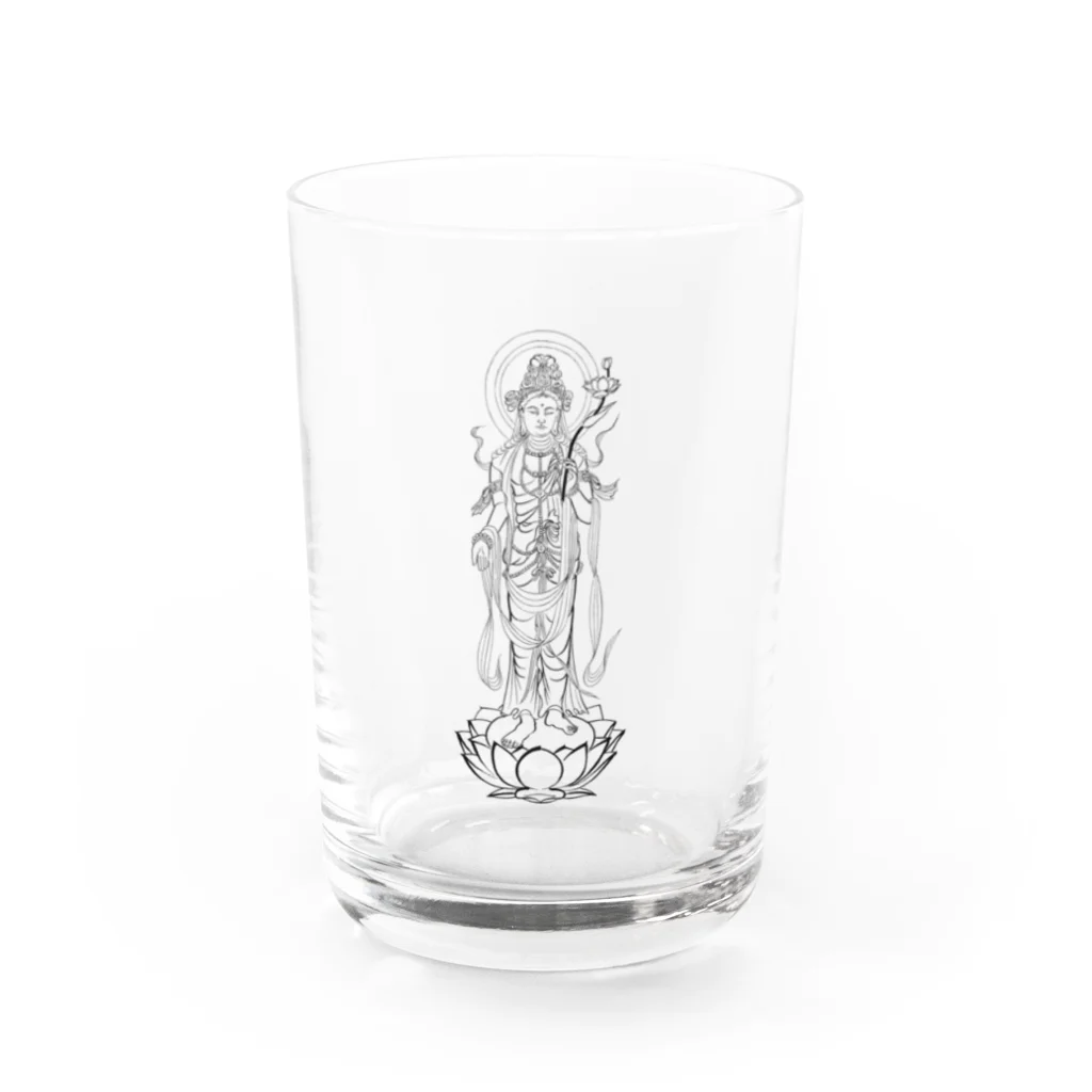 おばあちゃんの仏画屋さんのおばあちゃんの仏画 Water Glass :front