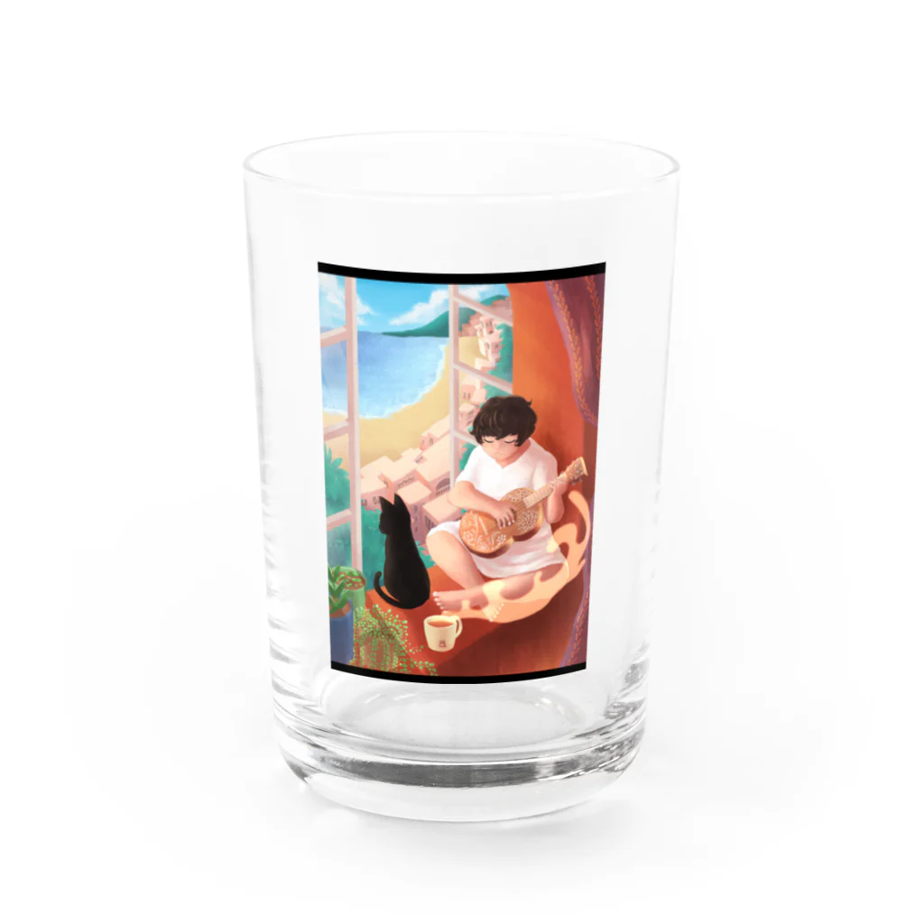 缶詰めのウクレレと休日 Water Glass :front