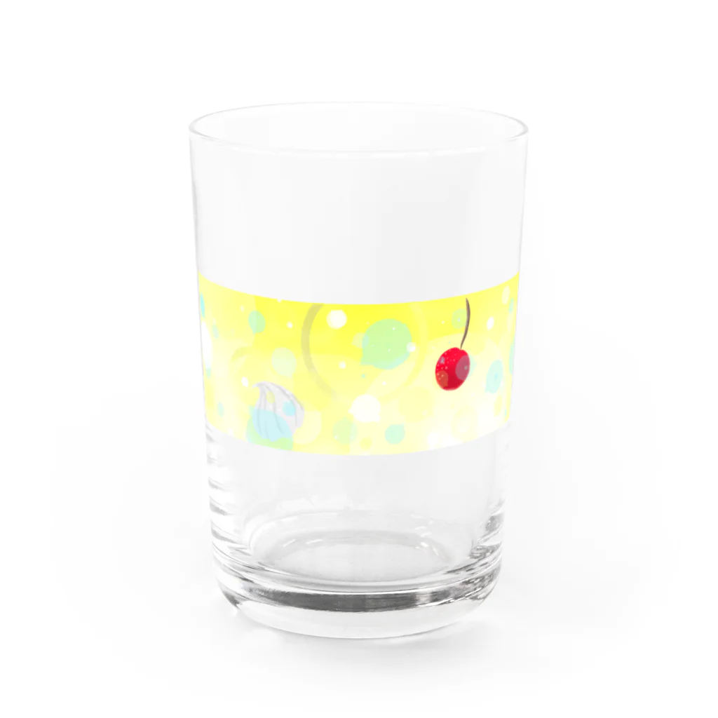 -Meru-のしゅわしゅわしりーず(レモネード) Water Glass :front