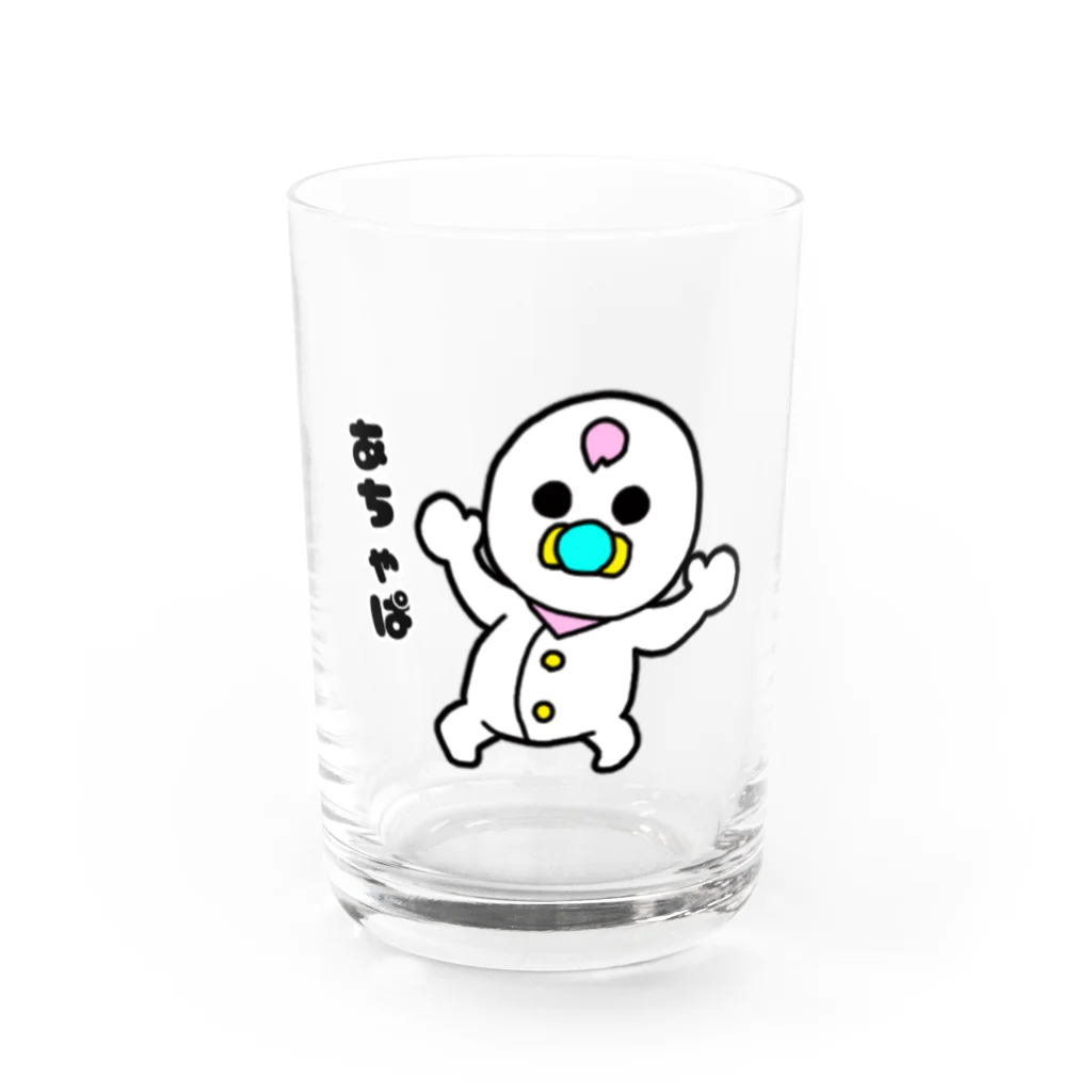 うきうっきースタンプのはげちょびんちゃん Water Glass :front