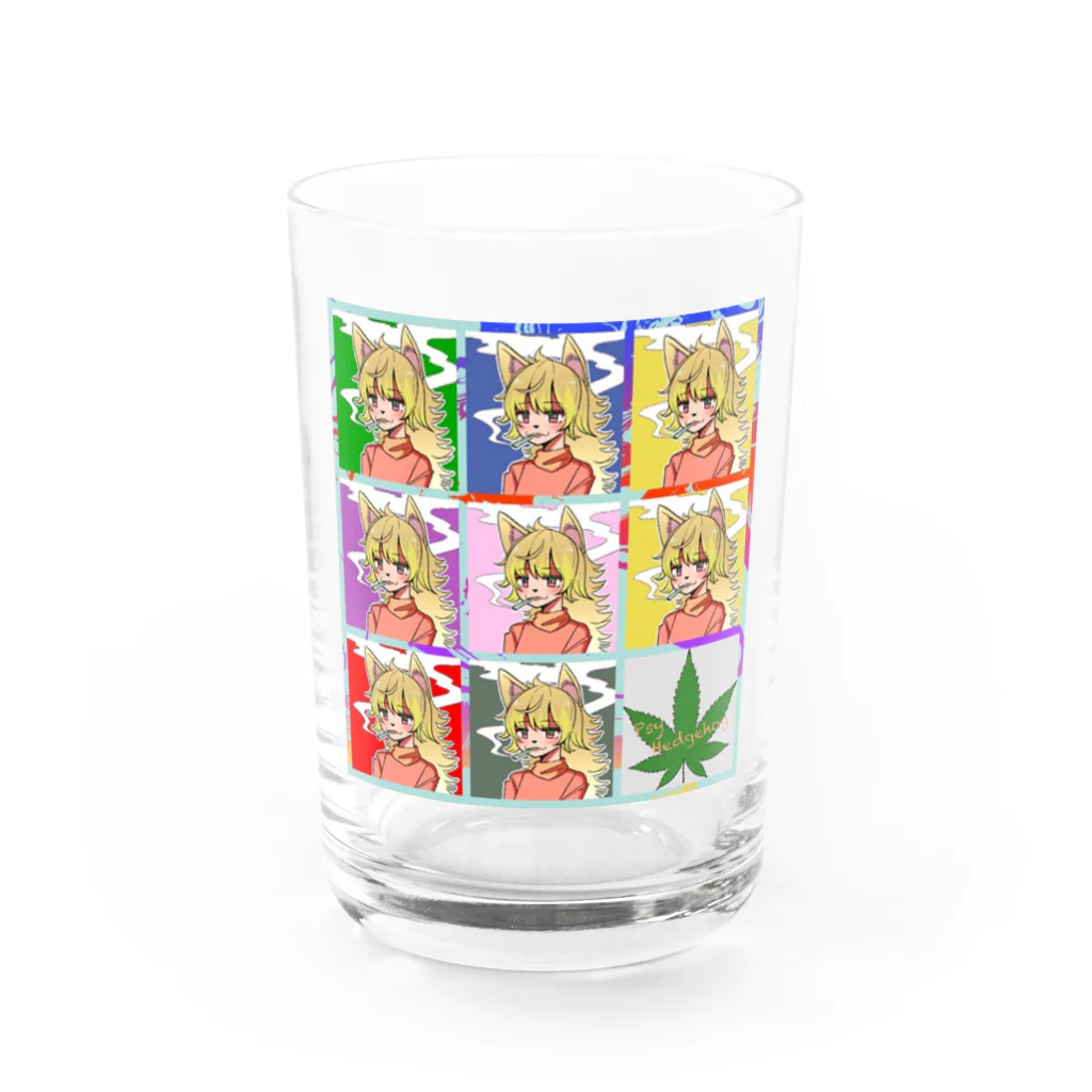 Psy Hedgehog@🌿🦑🍜のPsyHedgehog　（紙）シリーズ Water Glass :front