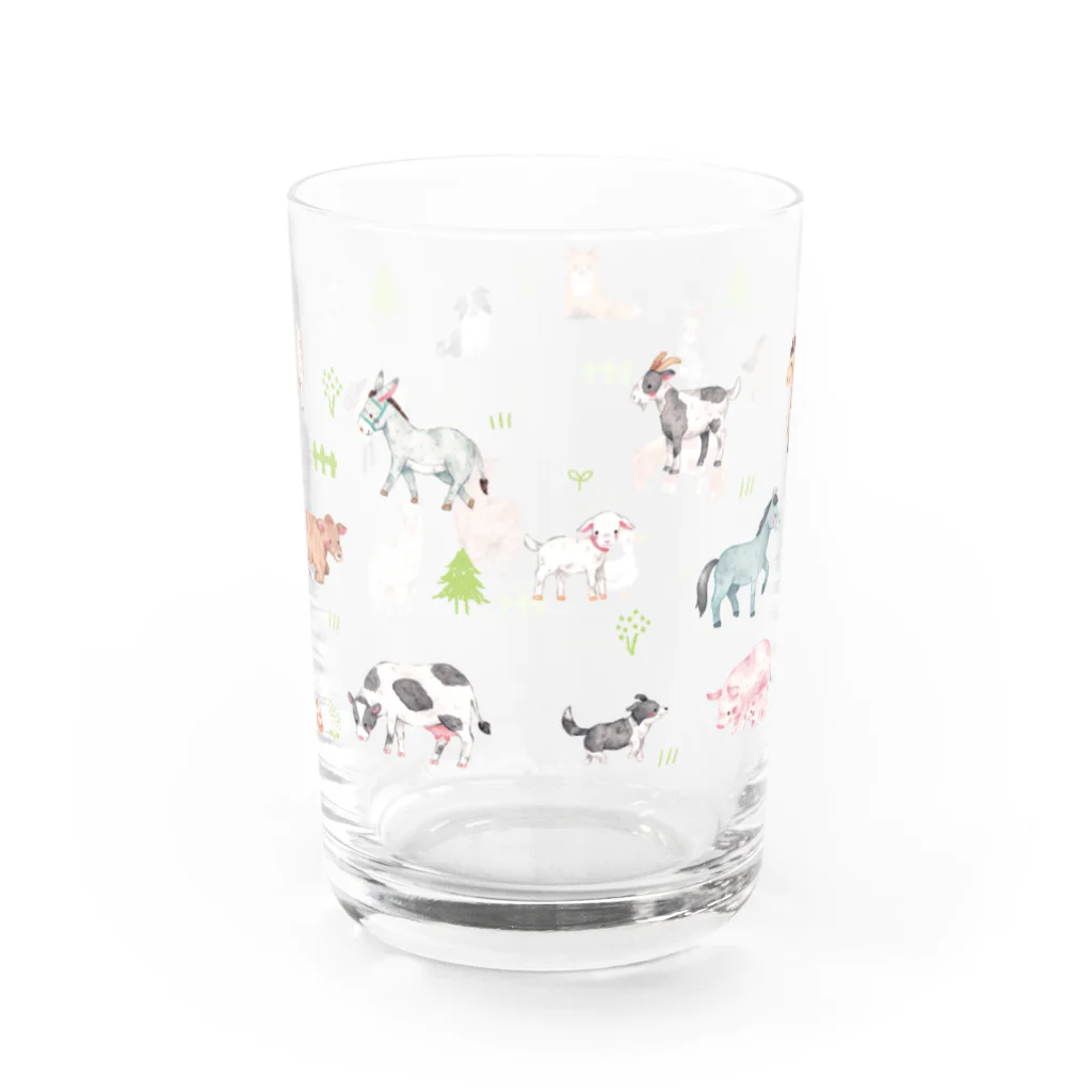 すずきいときちの水彩牧場 Water Glass :front