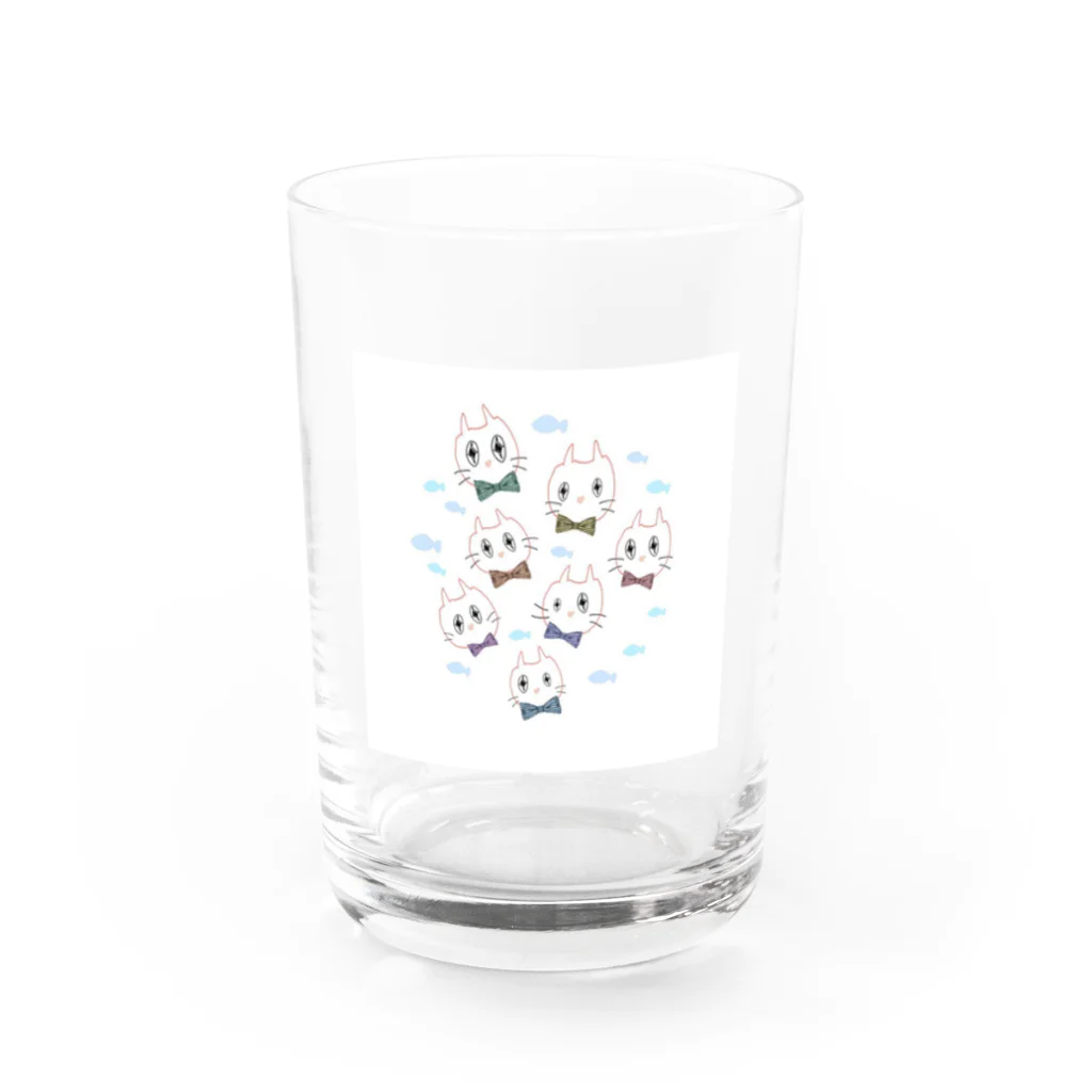 koricontentsの猫　　ゴロニャンズ Water Glass :front