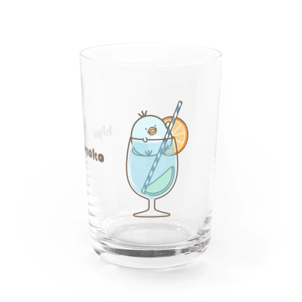 ひよこのこ SUZURI店のもののけソーダ Water Glass :front