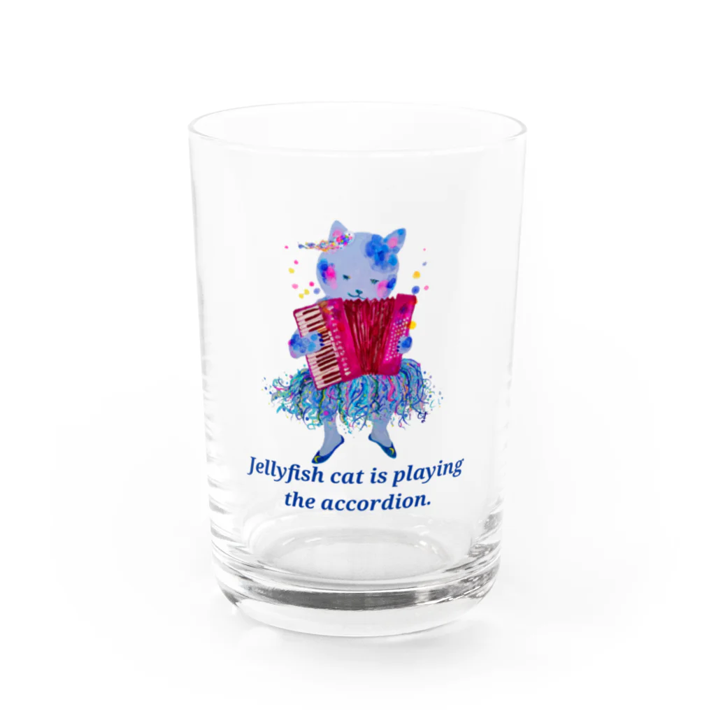 bimakoのお店のアコーディオンねこ Water Glass :front