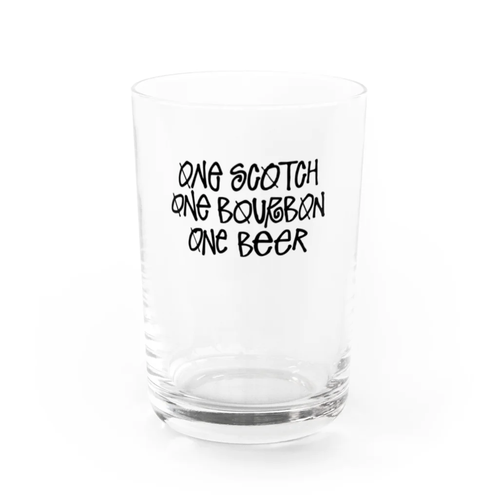 stereovisionのOne Scotch, One Bourbon, One Beer Water Glass :front