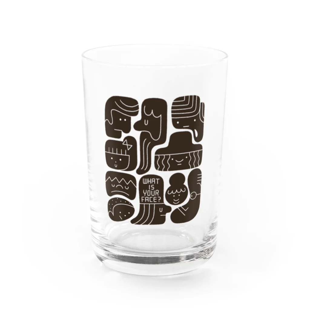 boo-banaのWHAT IS YOUR FACE? Water Glass :front