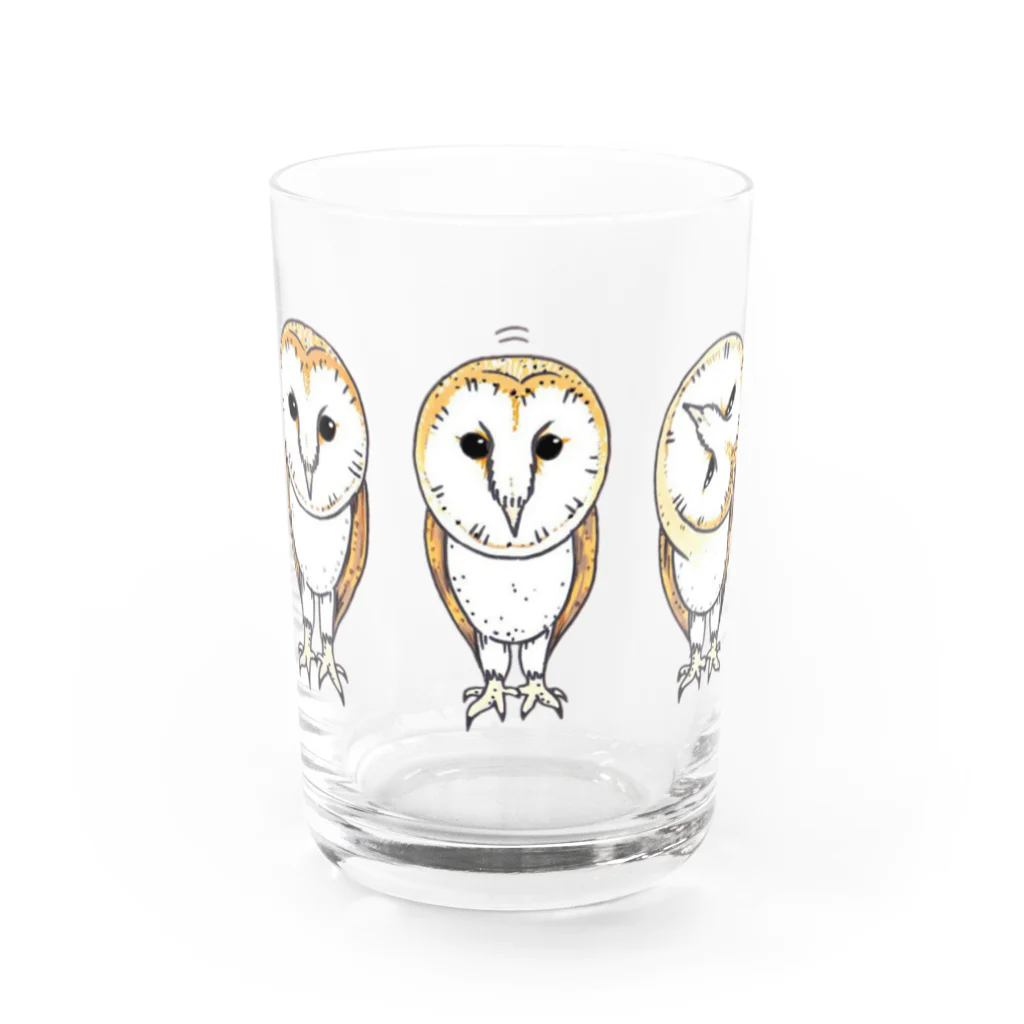 Leee_sanのメンフクロウトリオ Water Glass :front