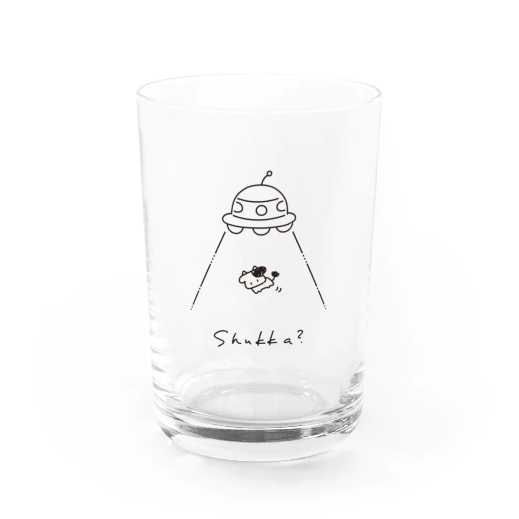 ゆるもたやのUFOでSHUKKA？ Water Glass :front