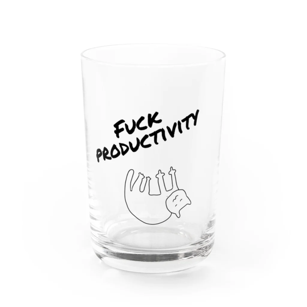 ぱの#fuckproductivity Water Glass :front