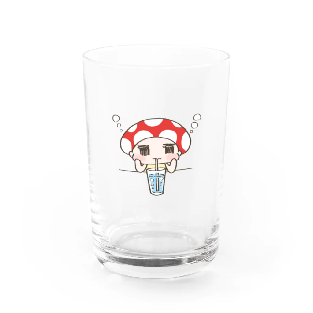 🍓塩野ネリコ🍓のしゅわしゅわきのこ Water Glass :front