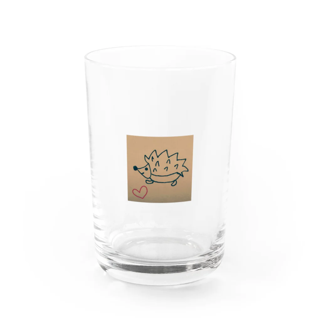 幸せハリネズミの幸せハリネズミ Water Glass :front