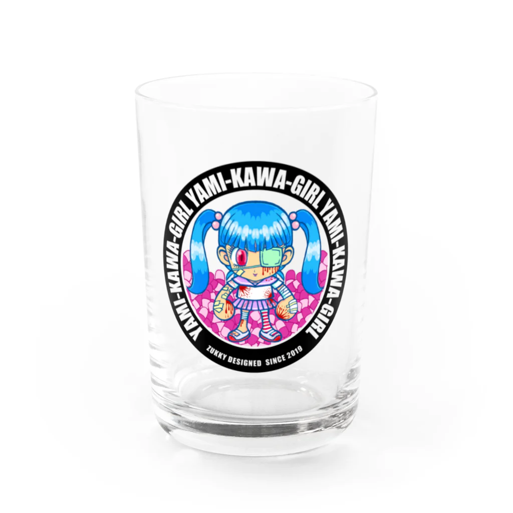 zukkyzukkyの病みかわちゃん Water Glass :front