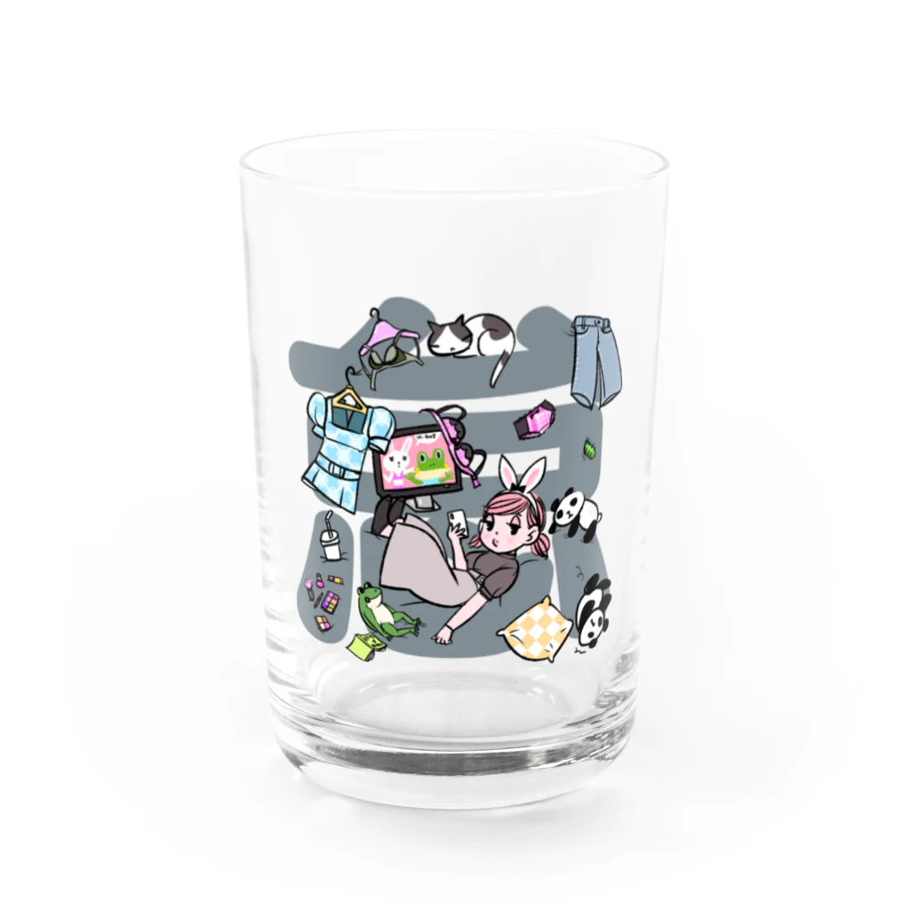 kaeruco(* 皿 *)のアンニュイ子 Water Glass :front