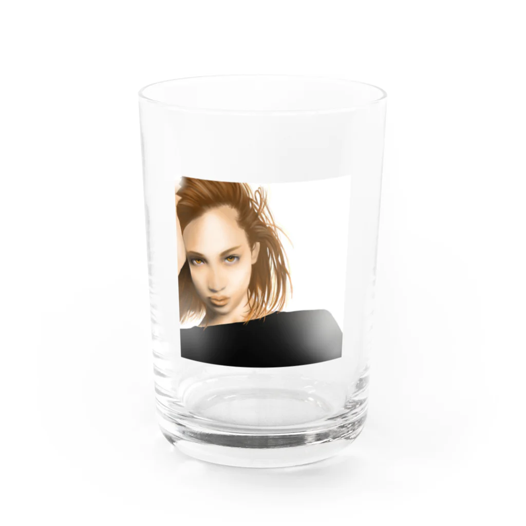 OCHIYASのorange girl  Water Glass :front