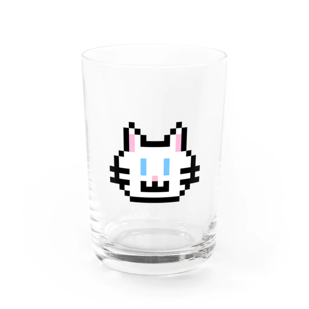 森 ピクセルのDOT WHITE CAT(グラス) Water Glass :front