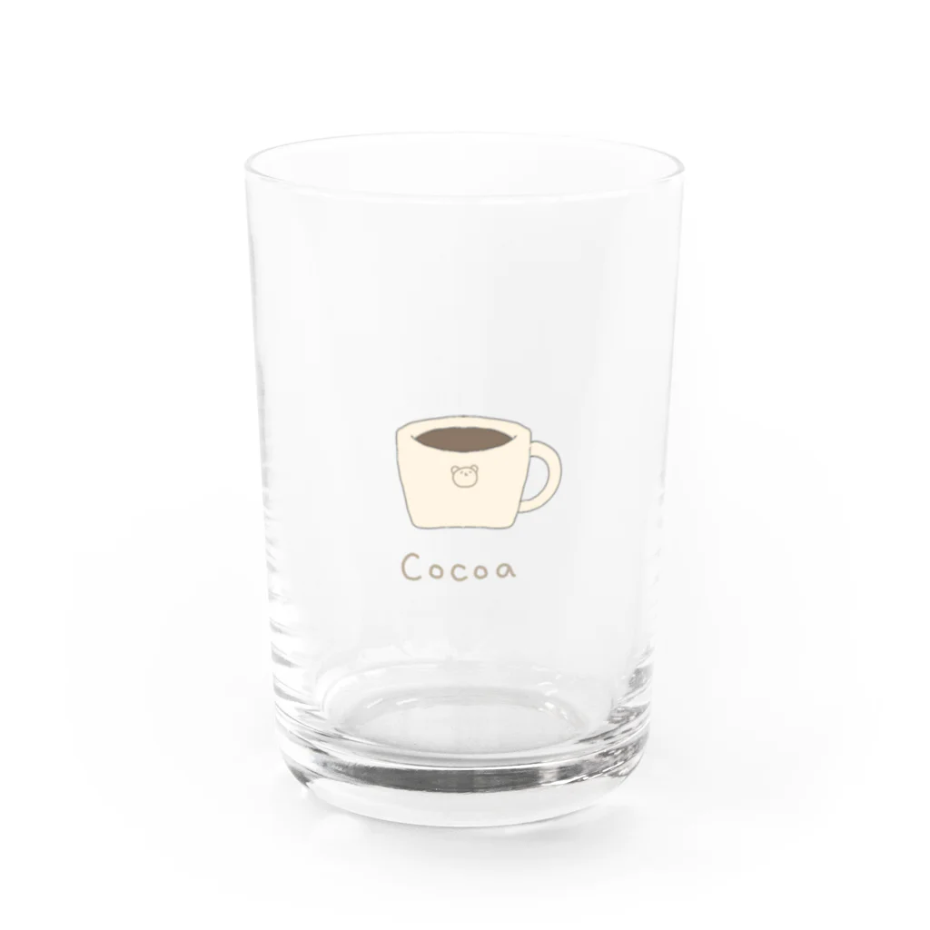 Torokuma.cのcocoa ココア大好き Water Glass :front