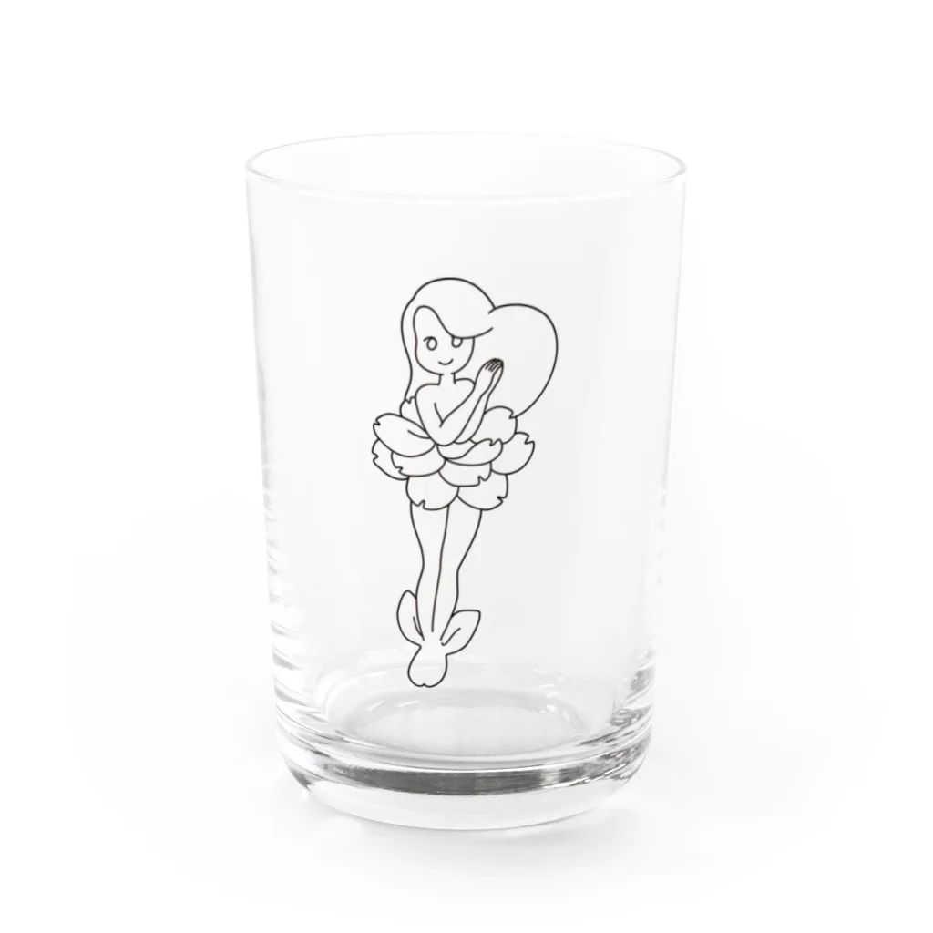 とらぼてんの春よこいこい桜ちゃん Water Glass :front