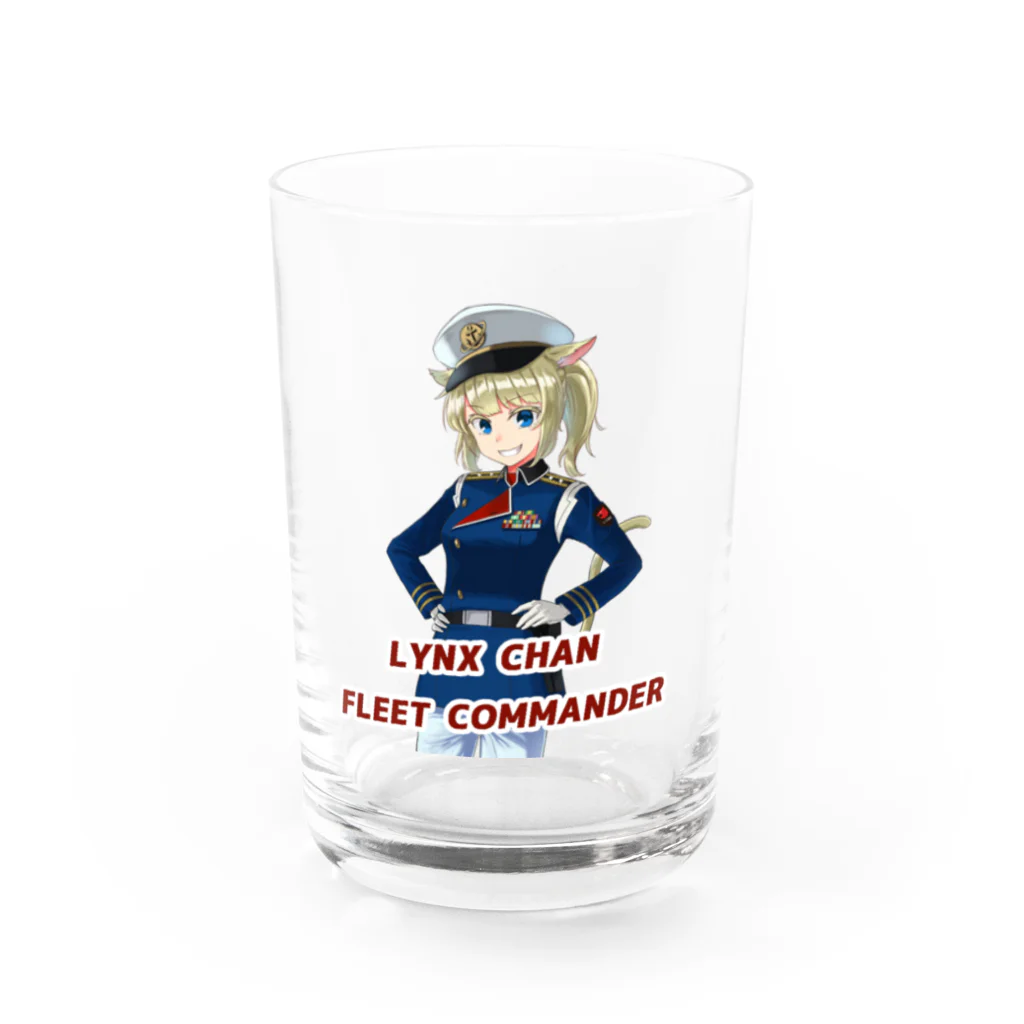 Lynx Highland shopのりんくすちゃん艦隊司令B Water Glass :front