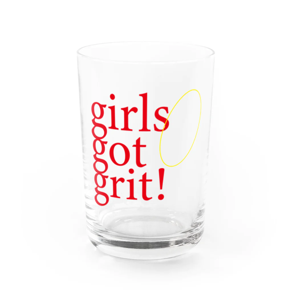 girls got grit!のgirls got grit Water Glass :front