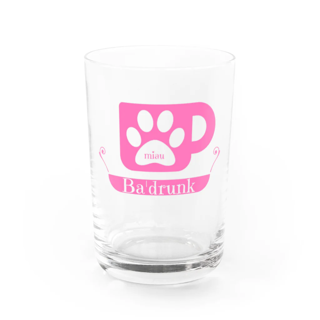 Ba'drunkのBa'drunk for Girls ロゴ Water Glass :front